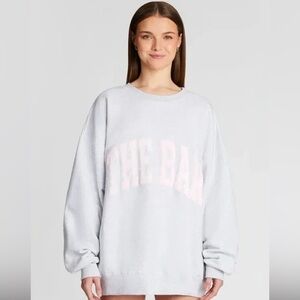 New The Bar Gray Sweatshirt with Pink Size XL